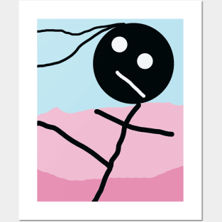 Dancing Kid Stick Figure Posters and Art